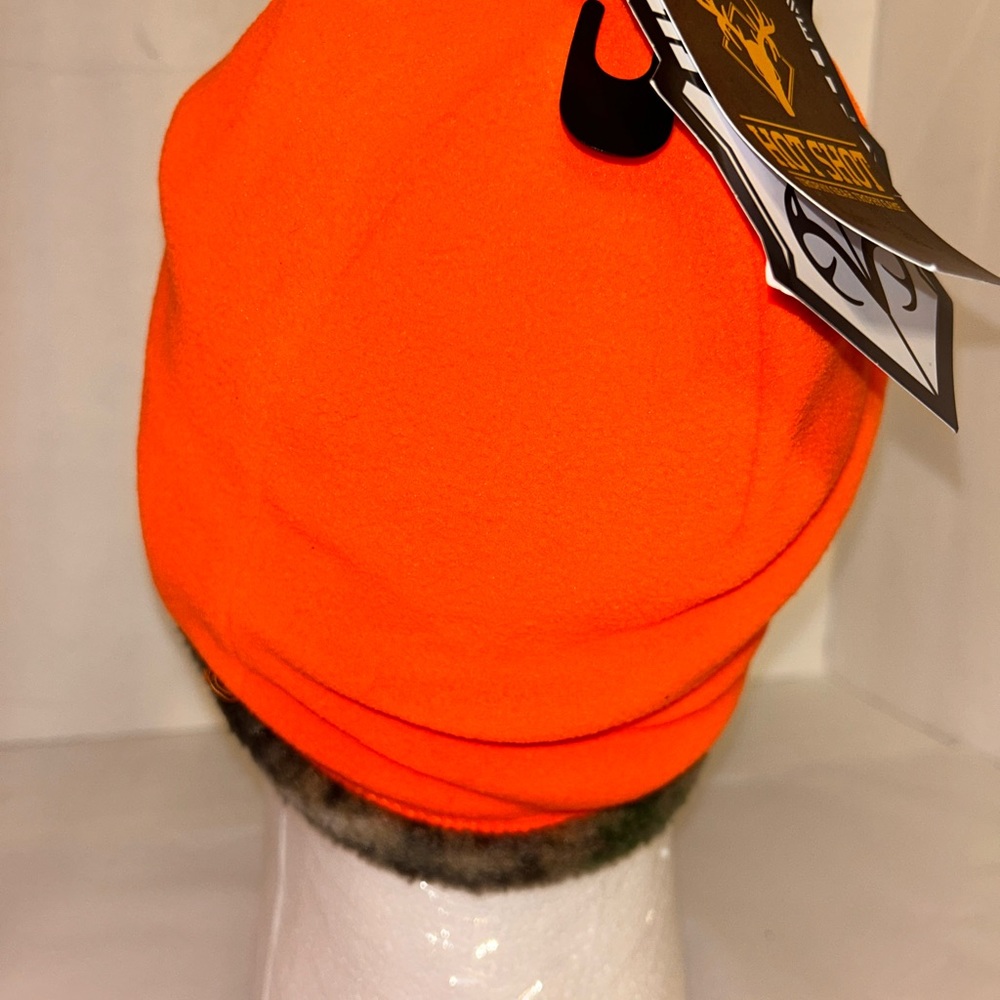 Hot Shot REALTREE EDGE Reversible Orange/Camo Fleece Beanie. NWT One Size - Picture 10 of 10